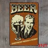 40 estilos Cartaz de cerveja pintura de metal vintage metal sinal de ferro para bar pub clube homem caverna parede placas decorativas placas retro casa decoração