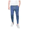 Men's Pants Vintage Denim Striped Pants, Overalls, Jeans, Blue Casual Overalls For Men,