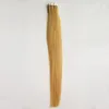 14 "16" 18 "20" 22 "24" Extensions de cheveux de bande 100% cheveux humains brésiliens Remy 40 pcs/paquet 100g bande de trame de peau dans les Extensions de cheveux humains