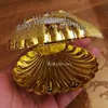 Caixas de doces 100PCS Ouro Seashell favores do copo de água Birthday Party Supplies tema da praia Presentes Evento Casamento de lembrança