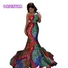 Afryki Suknie Dla Kobiet Nowa Afrykańska Moda 100% Bawełna Materiał Kobiety Party Dresses Afryki Kobiety Długa Suknia Ślubna Wy2829