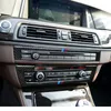 BMW F10 F11 5 시리즈 내부 트림 카본 파이버 자동차 CD 제어판 스티커 AC CD 패널 프레임 액세서리 520i 525i