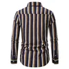 Camicia a righe verticali da uomo Camicie eleganti a maniche lunghe a maniche lunghe slim fit a righe Camicie da uomo High Street camisas hombre