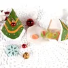 Décorations de noël pour la maison, 5 pièces, sacs cadeaux de joyeux noël, boîte à bonbons, boîte en papier créative, fournitures de conteneur, Navidad 2019, Q