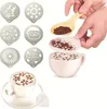 Stainless Steel Coffee Printing Model 45 Styles Coffee Stencils Garland Mold Cafe Foam Spray Template Barista Stencils Decoration Tool