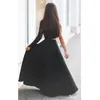 Арабские новые черные театрализованные платья Принцесса атлас две куски один плеч