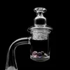 Handmade Beveled Edge Smoke Quartz Banger With Glass Spinning Carb Cap 25mmOD 10mm 14mm 18mm 45&90 Nails For Water Bongs