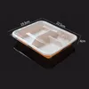 Disposable neemcontainers lunchbox magnetair levert 3 of 4 compartiment herbruikbare plastic voedselopslagcontainers met deksels