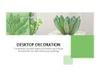 Kunstmatige succulente plantenblad Desktop decoratie draagbare stenen glazen fles