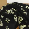 Partihandel-Classic Print Skulls Mönster Ullmaterial Kvinnors Scarf Scarves Pashmina Sjalstorlek 180cm -65cm