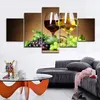5 -delige whisky ijs wijnglas en druiven muur kunst foto's voor keukenbar muur decor posters en prints canvas schilderen5141090