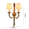 Chevet Cuivre Applique Nordique moderne Style Français créatif Or Applique Murale Salon chambre allée Intérieur 2 Lampes Luminaire