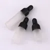 50pcs/lot 1ml 2ml 3ml 5ml Clear Glass Dropper bottle Mini Frosted Glass essential Oil bottle with hose vials