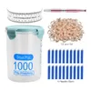 1L Storage Bottle Needles Eyebrow Tattoo Supply Stencil Ruler Manual Pen Rings Disposable Tool Complete Kit