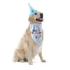 Söt Doggie Party Hat med BIBS Cartoon ITS Mina födelsedagsutskrift Paper Caps Pet Apparel Tillbehör Populär 9MY E1