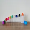 60ml 100ml 120ml E-Cig Liquid Bottles Plastic Dropper Translucent PE Empty E Juice Bottle Colorful Child Proof Caps Long Thin Dropper Tips