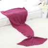 Mermaid Tail Blanket High Grade Loop Yard Knitting Blanket Factory Direct Thicken Kids Mother Family Blanket Warm Tail Blankets