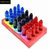 Dispensador de pó de rapé acrílico premium para fumar Snorter Bullet Rocket Nasal Snuffer nasal Tubo de plástico Bongos transparentes Acessórios