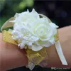 Offre spéciale mariage imitation poignet fleur demoiselle d'honneur sœurs poignet corsage décoration de mariage mariée bal main fleur T3I0008