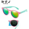 Lunettes de soleil colorées et flexibles pour enfants, polarisées, rondes, pour garçons et filles, en Silicone, UV400 WarBLade