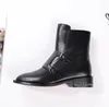 Hot Sale-New Womens Knight Ankle Motorcycle Low Heels Shoes Black Boots