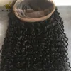 Virgem Human Hair Lace Peruca 150% Densidade Espessa Naturalblack Cor Deep Wave Wigs dianteiro para mulheres negras