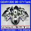 Owalnia dla Suzuki Hayabusa GSX-R1300 1996 1997 1998 2007 333HM.182 GSXR 1300 Silver Blue GSXR1300 96 97 98 99 00 01 02 03 04 05 06 07 Zestaw