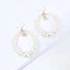 Gros-boucles d'oreilles femmes perles perles rondes charme huggie boucle d'oreille fille diamant pendentifs simple cercle Designer Bijoux livraison gratuite