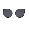 GM de alta qualidade óculos de sol das mulheres designer de marca grande olho de gato óculos de sol das senhoras high-end grande olho de gato óculos de sol lente HD para enviar a caixa