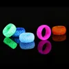 Fashion Luminous Resin Ring Blue Pink Glow Inlay Green Background Men Women Fluorescent Glowing Rings Jewelry Gifts