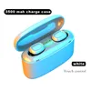 2020 Ny 3500mAh LED Bluetooth trådlösa hörlurar hörlurar öronproppar TWS Touch Control Sport Headset Buller Avbryt vattentäta hörlurar