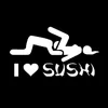 Reflecterende I LOVE SUSHI Sexy Auto Sticker Raam Muur Bummper Laptop Voorruit Waterdichte Auto Styling Motorfiets Sticker Vinyl Dec3777580