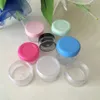 3g 5g 10g 15g 20g 25g récipient cosmétique en plastique noir pot de crème en plastique pot d'échantillon de maquillage bouteille d'emballage cosmétique récipient de cire