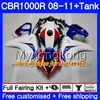 HONDA CBR 1000RR CBR 1000 RR Bodys + Tankı 2008 RR 2008 2009 2010 2011 277HM.51 parlak kırmızı çerçeve CBR1000 RR 08 10 11 CBR1000RR 08 09 10 11 Kaporta