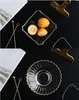 Schotelgerechten Creatieve Transparante Phnom PenH Platen Fruit Snack Gouden Glazen Schoteltjes Speciale Servies Set