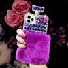 3D Elmas Parfüm Şişesi Kızlar Furry Telefon Kılıfları İPhone 14 13 12 11 Pro Max XR 7 8 Samsung S21 S22 Bling Kristal Rhinestone Tasarımı Korucu Koruyucu Kapak
