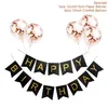 1 zestaw Happy Birthday Letter Banner Rose Gold Confetti Balony Baby shower Birthday Party Dekoracje Chłopiec Dziewczyna Party Pracy