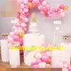 Novo estilo Atacado Personalizado Tamanho Diferente Branco Rodada Acrílico Plinto Carrinho De Exposição Do Casamento Para O Casamento E Eventos decor1070