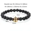 Pulseira De Pedra / Homens / Para Mulheres / Natural / Lava / Pulseira / Pulseira Homme Crown Beads Braceletes Femme Mens Jóias Pulseiras Hombre