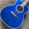 Personnalisé om45s style guitare acoustique de guitare solide épinette en acajou en achagany couplage placage ébène toucherboard Ambalone