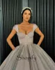 Puffy Long Evening Jurken Sweetheart met zakken 2018 Ball Gown Cap Sleeve Sparkly Pargine Arabische stijl Vrouwen formele avondjurk1995186