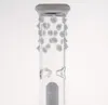 Narghilè fumanti bianchi Downstem Bowl Joint 18,8 mm Percolatori a spirale Bong in vetro a due funzioni