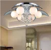 Modern K9 Crystal Colrful LED Light ljuskrona Lampa Hem Deco Glass Ball LED Chandelier Light Fixture Remoter Control