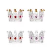 Crystal Glass Crown em forma de chá Votivo Light Veller Jóias criadas Jóias Organize Plate Creative Cinzelo Casado Decoração de Casamento
