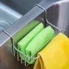 Roestvrijstalen keuken sponshouder gootsteen caddy organizer voddoek borstel zeep vaatwasvloeistof vloeistof drainer rack drain mand2796673