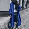 Moda Kadınlar Katı Kış Yün Hardigan Bat Ceket Süveteri Gevşek Uzun Kalın Katlar Büyük Boy Günlük Palto Üstler Phyl22