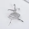 Gros-Pins et pour Hijab Ballet Brooches Dancing Girl Zircon Vintage pour Broches Broche femmes costume X015 bijoux de mariage