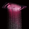 3 기능 물 스 러 워 folw 비 폭포 안개 주도 샤워 헤드 (64 개) 색상 원격 제어 욕실 큰 샤워기 온도 조절 믹서 샤워 시스템