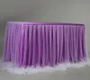 new arrival wedding tablecloth wedding table skirt wedding sign long table covers dessert tablecloth table skirts long Tulle