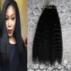 Grueso Yaki 100% cabello humano 100s Loop Micro Ring hecho a máquina Remy Hair Extension100g Kinky Straight Brasileño Virgin Hair
